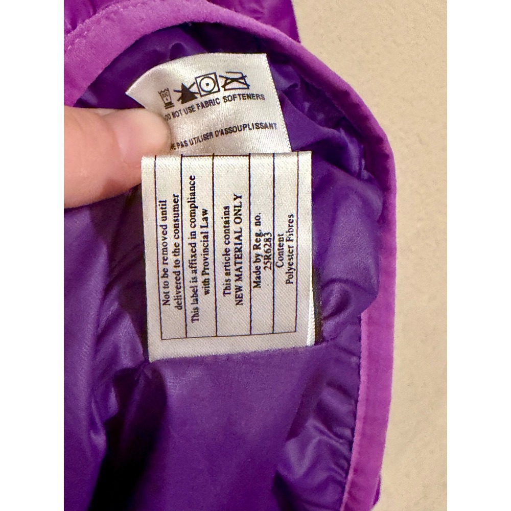 Patagonia Nano Puff Pullover Half Zip‎ Quilted Jacket XS Purple Fleece Lined - Picture 7 of 9
